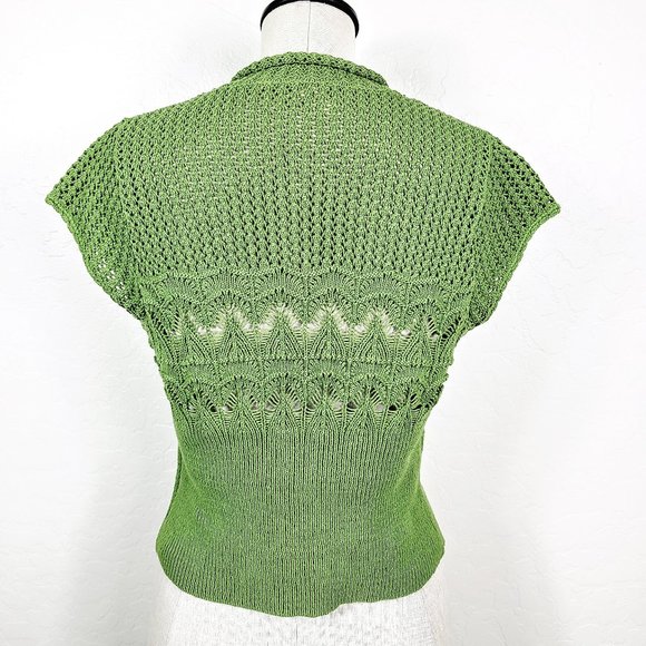 Vintage Maeve Y2K Fashion Crocheted Tie Top - Picture 3 of 4